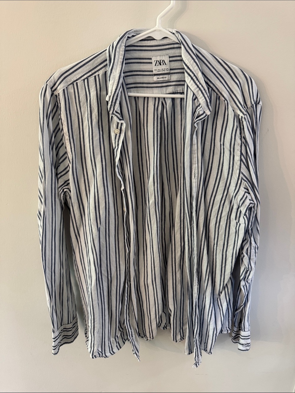 ZARA Striped Linen Shirt